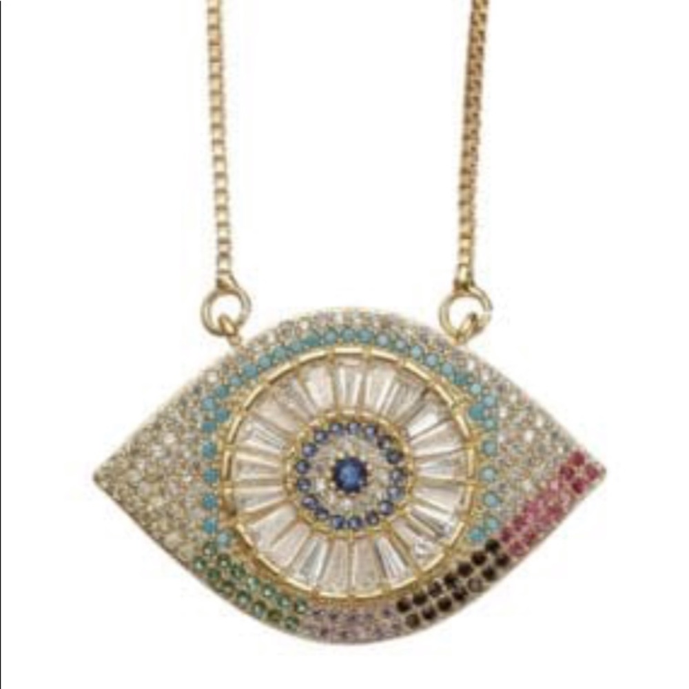 BOGO 1/2 OFF Luxe 14K Goldplated Crystal Evil Eye